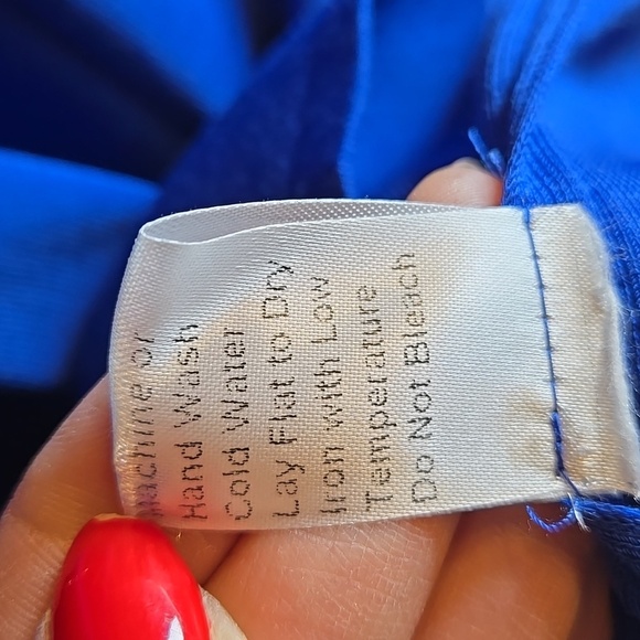 Misook Textural V-Neck Knit Midi Dress In Starry Midnight Blue NWOT - Picture 13 of 13